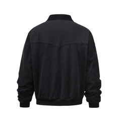 Black Vintage Wash Santa Fe Fleece Lined Denim Jacket