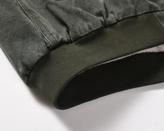 Green Vintage Wash Santa Fe Fleece Lined Denim Jacket