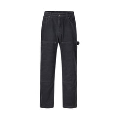 Dark Grey Carpenter Double-Front Corduroy Pants
