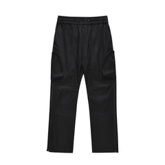 Black Side Rubber Zip 3D Pocket Nylon Pants