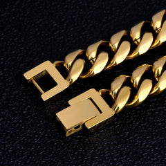 10mm Miami Cuban Link Bracelet 18K Gold Plated