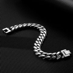10mm Miami Cuban Link Bracelet White Gold Plated