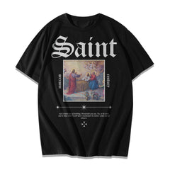 Oversized Saints Out Of Sinners Black Tee