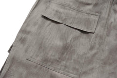 Grey Marble Wash Dual Pocket Wide Leg Cargo Pants