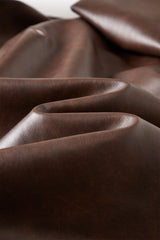 Brown Two-Way Hooded Leather Blouson Jacket