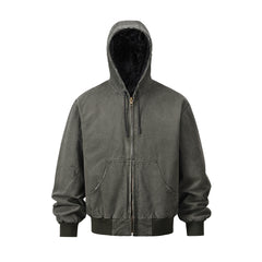 Green Vintage Wash Chore Hooded Jacket