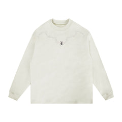 Off-White Thorns Embroidered Suede Sweatshirt