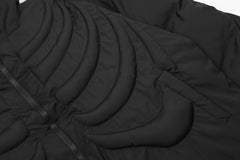 Black 3D Padded Skeleton Puffer Jacket
