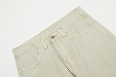Off-White Flap Cargo Pocket Zip Wide Leg Twill Pants