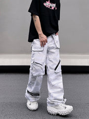 Artic White Camo Multi 3D Zip Pocket Twill Pants