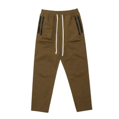 British Khaki Multi Zip Flight Trooper Loose Track Pants