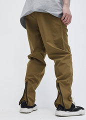 British Khaki Multi Zip Flight Trooper Loose Track Pants