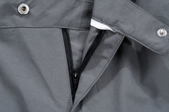 Grey Loose Fit Side Rubber Zip Tech Cargo Pants