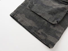 Camo Vintage Wash Multi-Pocket Cargo Twill Pants