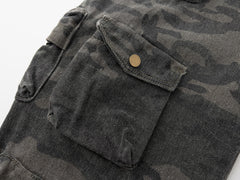 Camo Vintage Wash Multi-Pocket Cargo Twill Pants