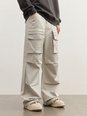 Off-White Dual Pleat 3D Cargo Pocket Wide Leg Ripstop Pants