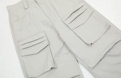 Off-White Dual Pleat 3D Cargo Pocket Wide Leg Ripstop Pants