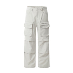 Off-White Dual Pleat 3D Cargo Pocket Wide Leg Ripstop Pants