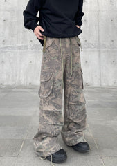 Dark Leaf Camo Multi-Pocket Field Cargo Pants