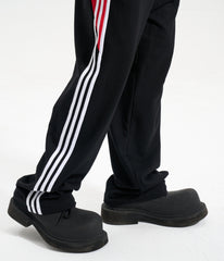 Red & Black & White Side Stripe Loose Fit Track Pants
