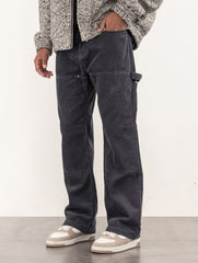 Dark Grey Carpenter Double-Front Corduroy Pants