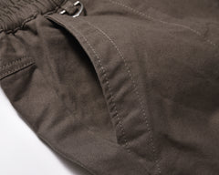 Brown Extra Large Snap Pocket Wide Leg Cargo Pants