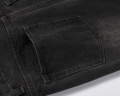 Smoke Grey Worn In Wash Flare Leg Denim