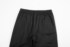 Black & Grey Two-Tone Side Rubber Zip & Snap Nylon Pants