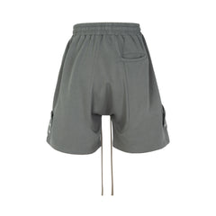 Grey Multi Velcro Flap & Zip Cozy Sweatpant Shorts