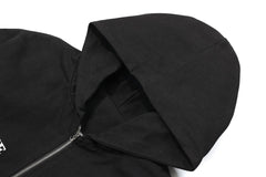 Black Sandman Zip Up Padded Oversized Hoodie