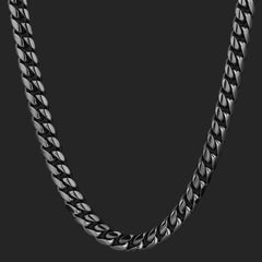 10mm Miami Cuban Link Chain Black Gold Plated