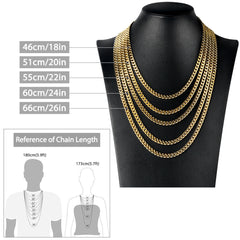 12mm Miami Cuban Link Chain 18K Gold Plated