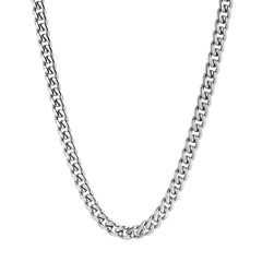 6mm Miami Cuban Link Chain White Gold Plated