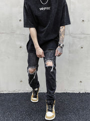 Black All Smiles Ripped & Distressed Skinny Denim