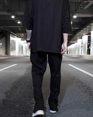 Black Barbed Wire Jogger Pants