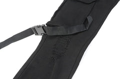 Black Distressed Zip & Strap Cargo Skinny Denim