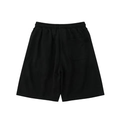 Black Drawstring Front Tear-Away Knit Shorts
