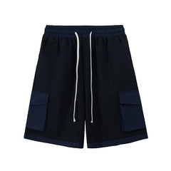 Black Flap Cargo Nylon Shorts