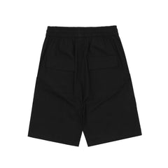 Black Green 3D Zip Pocket Twill Shorts