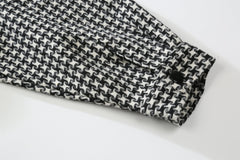 Black Houndstooth Embroidered Club Jacket