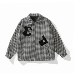 Black Houndstooth Embroidered Club Jacket