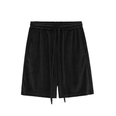Black Micro-Suede Basketball Shorts