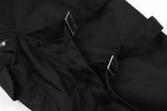 Black Multi Zip & Strap Cargo Pants