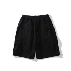 Black Paint Splash Cargo Twill Shorts