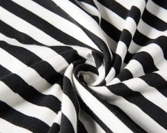 Black & White Contrast Stripe Long Sleeve Tee