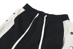 Black & White Side Stripe Tear-Away Pants