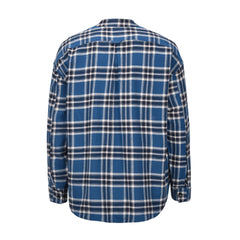 Blue Flannel Half-Button Anorak Shirt