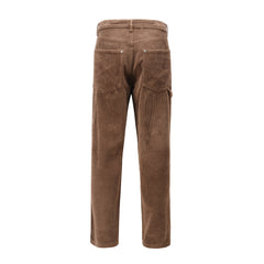 Brown Drop Crotch Wide Leg Corduroy Pants