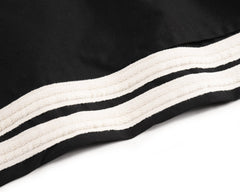 Drawstring Dual Stripe Twill Shorts