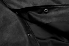 Embroidered Leather Varsity Bomber Jacket